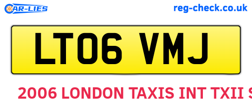 LT06VMJ are the vehicle registration plates.
