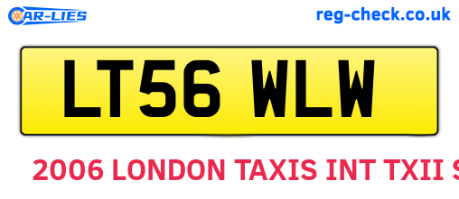 LT56WLW are the vehicle registration plates.