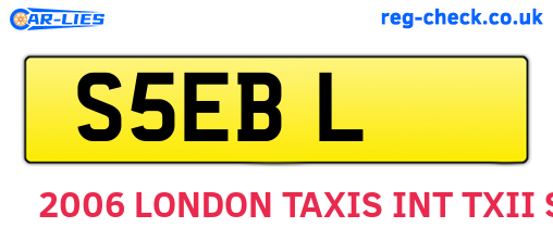 S5EBL are the vehicle registration plates.