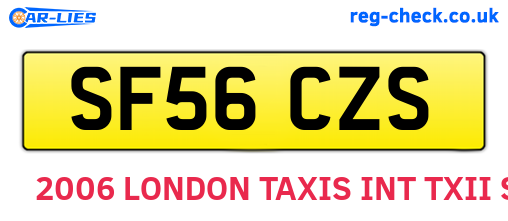 SF56CZS are the vehicle registration plates.