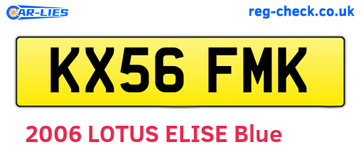 KX56FMK are the vehicle registration plates.