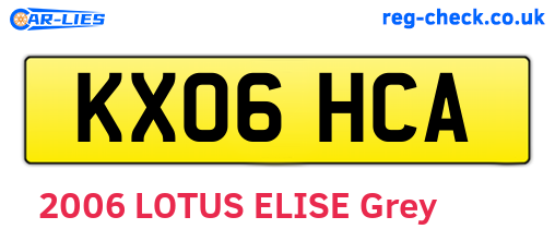 KX06HCA are the vehicle registration plates.