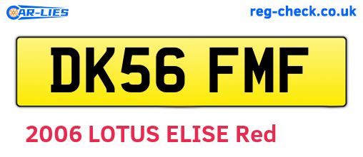 DK56FMF are the vehicle registration plates.