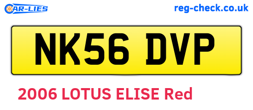 NK56DVP are the vehicle registration plates.
