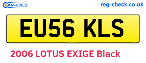 EU56KLS are the vehicle registration plates.