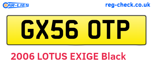 GX56OTP are the vehicle registration plates.