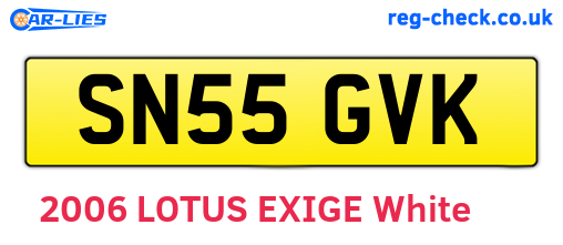 SN55GVK are the vehicle registration plates.