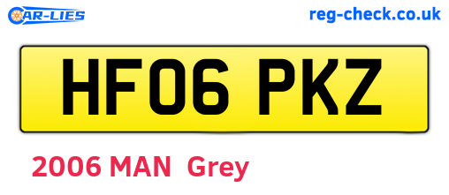 HF06PKZ are the vehicle registration plates.
