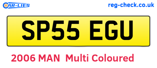 SP55EGU are the vehicle registration plates.