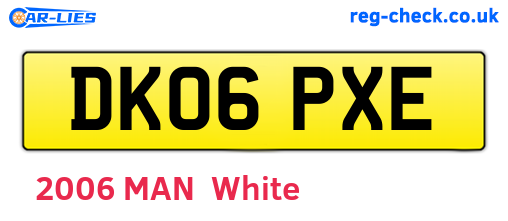 DK06PXE are the vehicle registration plates.