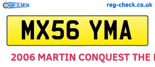 MX56YMA are the vehicle registration plates.