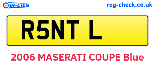 R5NTL are the vehicle registration plates.