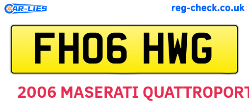 FH06HWG are the vehicle registration plates.