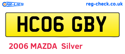 HC06GBY are the vehicle registration plates.