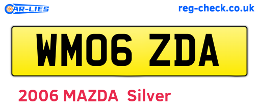 WM06ZDA are the vehicle registration plates.