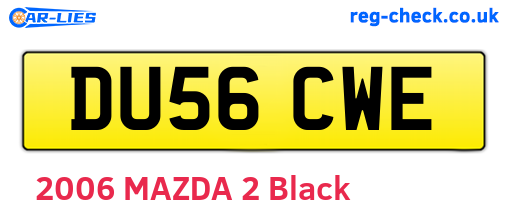 DU56CWE are the vehicle registration plates.