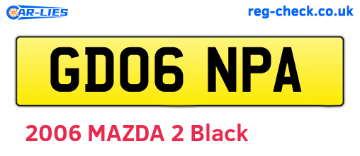 GD06NPA are the vehicle registration plates.