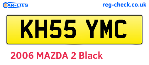 KH55YMC are the vehicle registration plates.