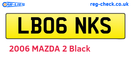 LB06NKS are the vehicle registration plates.