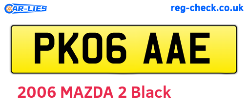 PK06AAE are the vehicle registration plates.