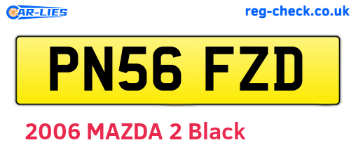 PN56FZD are the vehicle registration plates.