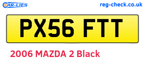 PX56FTT are the vehicle registration plates.