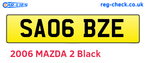 SA06BZE are the vehicle registration plates.
