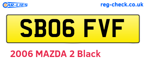SB06FVF are the vehicle registration plates.