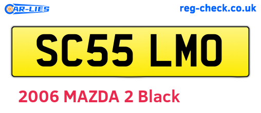 SC55LMO are the vehicle registration plates.