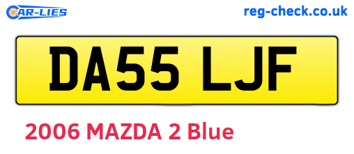 DA55LJF are the vehicle registration plates.