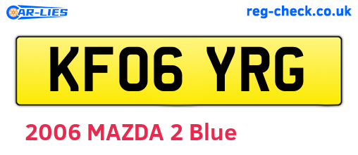 KF06YRG are the vehicle registration plates.