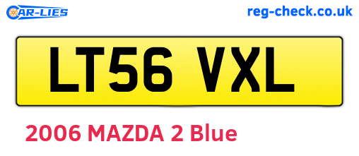 LT56VXL are the vehicle registration plates.