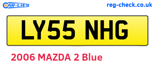 LY55NHG are the vehicle registration plates.