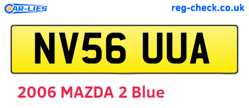 NV56UUA are the vehicle registration plates.