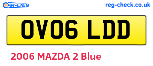 OV06LDD are the vehicle registration plates.