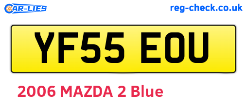 YF55EOU are the vehicle registration plates.
