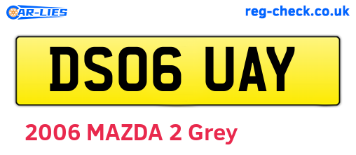 DS06UAY are the vehicle registration plates.