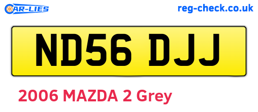 ND56DJJ are the vehicle registration plates.
