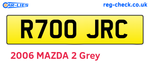 R700JRC are the vehicle registration plates.