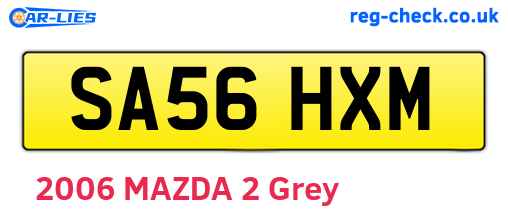 SA56HXM are the vehicle registration plates.