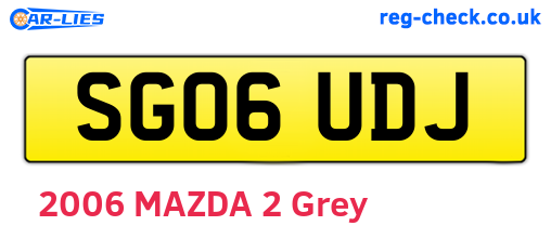 SG06UDJ are the vehicle registration plates.