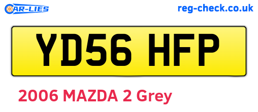 YD56HFP are the vehicle registration plates.