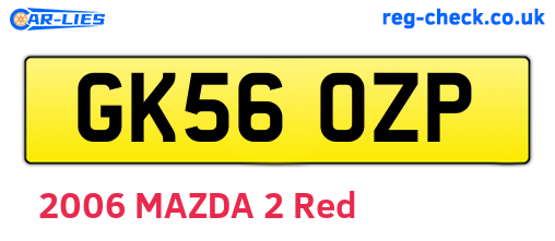 GK56OZP are the vehicle registration plates.