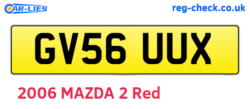 GV56UUX are the vehicle registration plates.