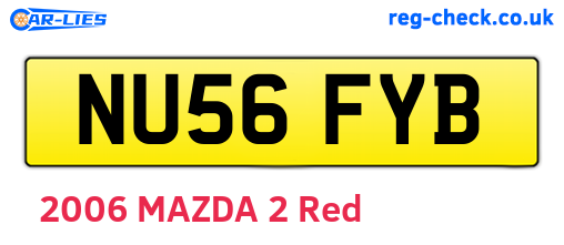 NU56FYB are the vehicle registration plates.