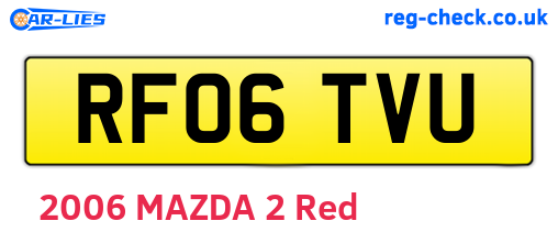 RF06TVU are the vehicle registration plates.