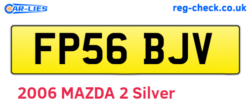 FP56BJV are the vehicle registration plates.