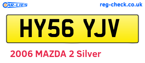 HY56YJV are the vehicle registration plates.