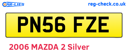 PN56FZE are the vehicle registration plates.