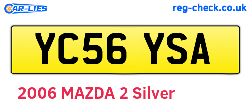 YC56YSA are the vehicle registration plates.